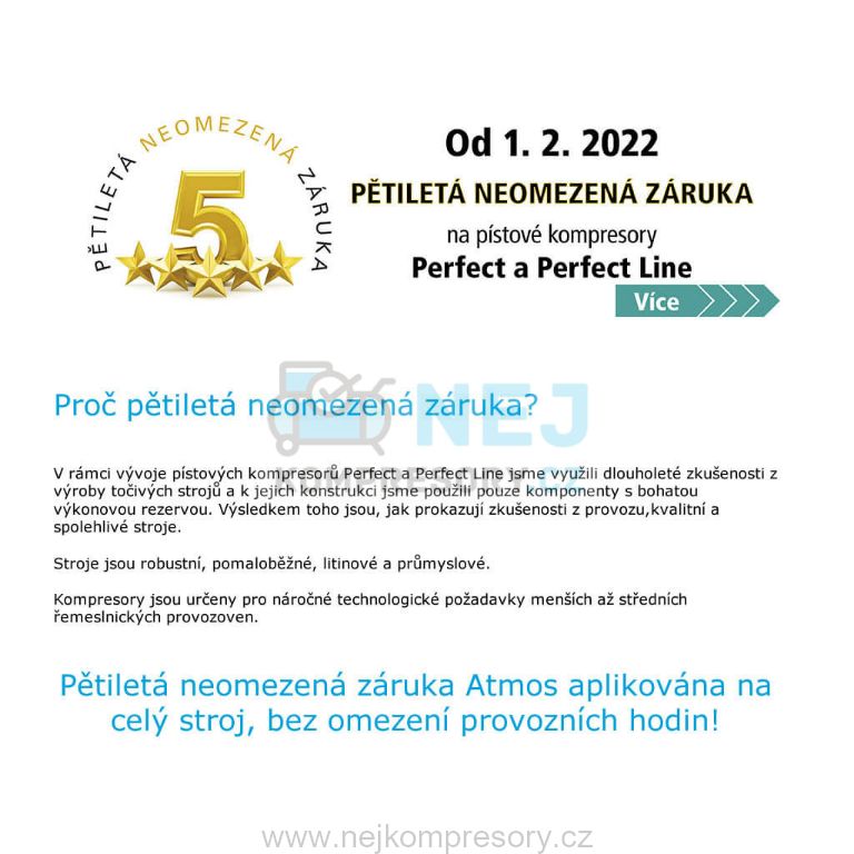 Obrázek Pístový kompresor ATMOS Perfect 4/270