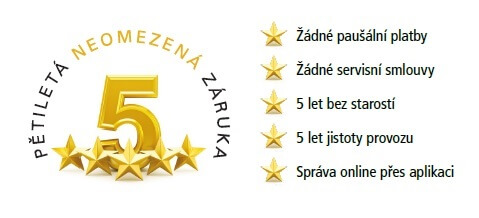 Banner záruka 5 let kompresory ATMOS Perfect a Perfect Line